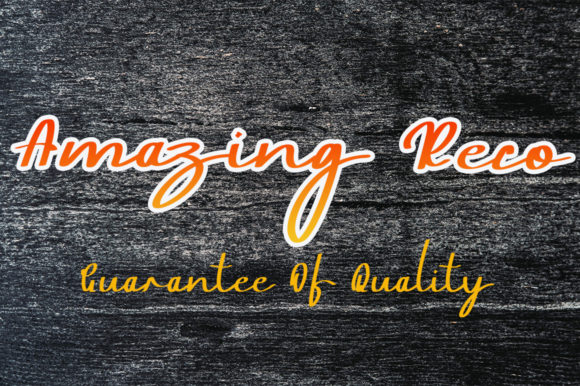 Amazing Reco: A Script Font for Elegant Design