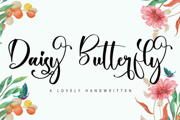 Daisy Butterfly Font for Web Design