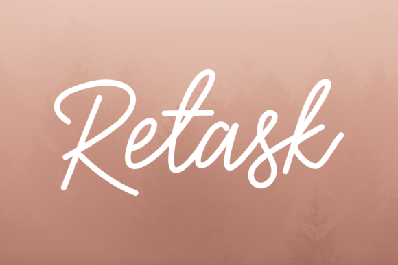 Retask: A Bouncy Script Font for Creative Campaigns