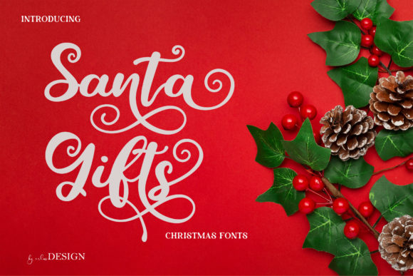 Santa Gifts Font for Elegant Design